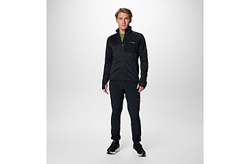Image of Columbia Triple Canyon Grid Fleece FZ II Jacket - Mens, Black, Large, 2094961010-L