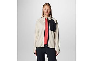 Image of Columbia Triple Canyon Grid Fleece FZ Jacket - Womens, Dark Stone Heather/Black, Large, 2085191278-L