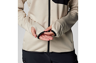 Image of Columbia Triple Canyon Grid Fleece FZ Jacket - Womens, Dark Stone Heather/Black, Large, 2085191278-L