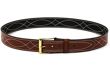 Image of DeSantis 1 3/4in. Fancy Stitched Lined Leather Belt, Lined, Tan, 46, B02TP46Z0