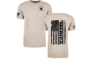 Image of Devil Dog Concepts Black Merica Flag T-Shirt - Mens, Sand, Extra Large, DDCA-BMF-SDXL