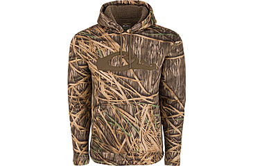 Image of DRAKE LST Silencer Fleece-Lined Hoodie - Men's, Mossy Oak Original Shadowgrass, 2XL, DW2880-009-5