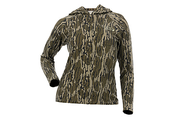 Image of DSG Outerwear Long Sleeve Hooded Bamboo Shirt - Womens, Mossy Oak Bottomland Original, Extra Large, 517084