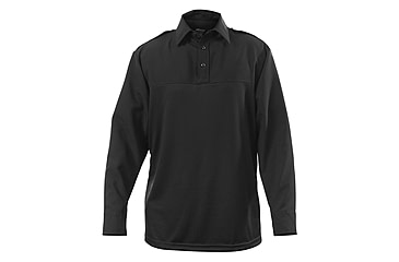 Image of Elbeco Mens Black, Uv1 Undervest Long Sleeve Shirt - UVS117-16.5-35
