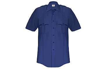 Image of Elbeco Mens Navy Paragon Plus Short Sleeve Shirt - P834-2XL
