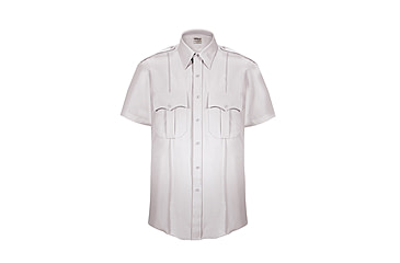 Image of Elbeco TexTrop2 Zippered Short Sleeve Polyester Shirt - Mens, 22 in, White, Z3310N-22
