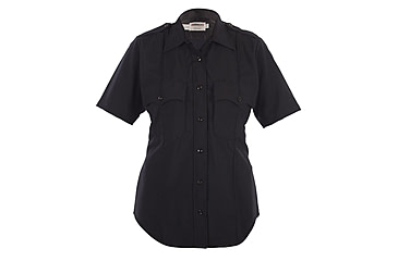 Image of Womens, Navy, Distinction Plain Pocket Short Sleeve Shirts, Without Creases, Ladies Choice