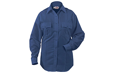Image of Elbeco Womens Navy Paragon Plus Long Sleeve Shirt - P844LC-28