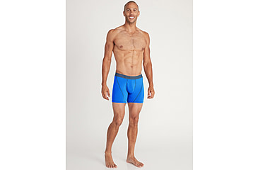 Image of ExOfficio Give-N-Go Sport 2.0 Boxer Brief - Mens, 6in, Lagoon/Steel Blue, Small, 12416718-23292-S