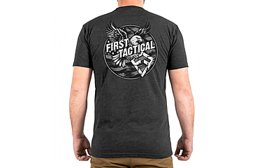 Image of First Tactical Circle Eagle Graphic T-Shirt - Mens, Charcoal Grey, Medium, 112556-417-M