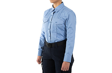 Image of First Tactical Cotton Station Long Sleeve Shirt - Womens, Medium Blue, 2XL, 121009-781-XXL-R