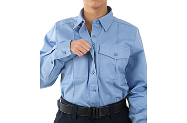 Image of First Tactical Cotton Station Long Sleeve Shirt - Womens, Medium Blue, 2XL, 121009-781-XXL-R