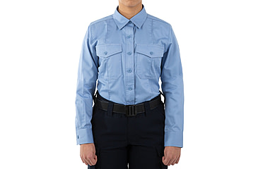 Image of First Tactical Cotton Station Long Sleeve Shirt - Womens, Medium Blue, 2XL, 121009-781-XXL-R