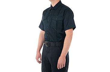 Image of First Tactical Cotton Station Short Sleeve Shirt - Mens, Midnight Blue, Regular/Medium, 112008-729-M-R