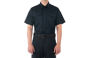 Image of First Tactical Cotton Station Short Sleeve Shirt - Men's, Regular, Midnight Navy, Medium, 112008-729-M-R
