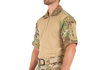 Image of First Tactical Defender Short Sleeve Shirt - Mens, Tall, Multi Camo, 2XL, 112017MC-922-XXL-T