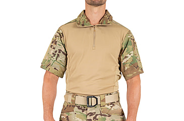 Image of First Tactical Defender Short Sleeve Shirt - Mens, Tall, Multi Camo, 2XL, 112017MC-922-XXL-T