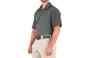 Image of First Tactical Defender Short Sleeve Shirt - Mens, Tall, Wolf Grey, Extra Large, 112017-036-XL-T
