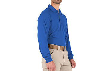 Image of First Tactical Performance Long Sleeve Polo - Mens, Academy Blue, Small, 111503-691-S