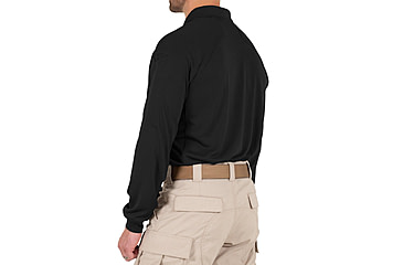 Image of First Tactical Performance Long Sleeve Polo - Mens, Black, Tall/2XL, 111503-019-XXL-T