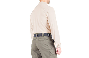Image of First Tactical Performance Long Sleeve Polo - Mens, Khaki, Tall/2XL, 111503-055-XXL-T