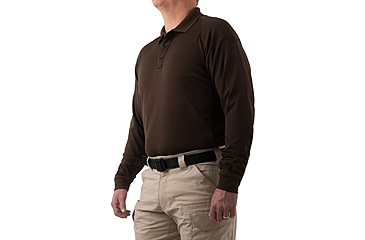 Image of First Tactical Performance Long Sleeve Polo - Men's, Tall, Kodiak Brown, 3XL, 111503-182-3XL-T
