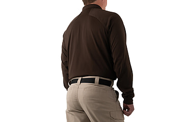 Image of First Tactical Performance Long Sleeve Polo - Mens, Kodiak Brown, Tall, 3X-Large, 111503-182-3XL-T