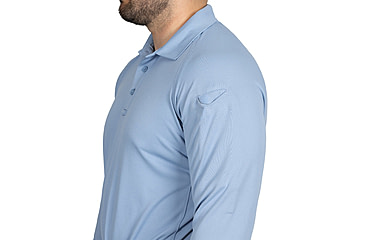 Image of First Tactical Performance Long Sleeve Polo - Mens, Medium Blue, Regular/3XL, 111503-781-3XL