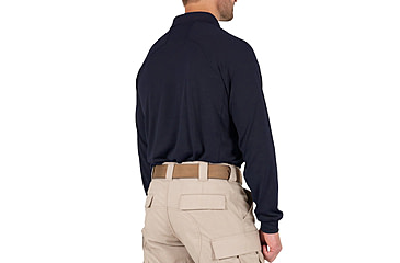Image of First Tactical Performance Long Sleeve Polo - Mens, Midnight Blue, Tall/2XL, 111503-729-XXL-T