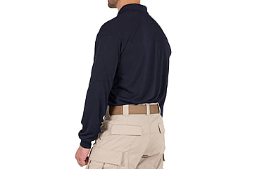 Image of First Tactical Performance Long Sleeve Polo - Mens, Midnight Blue, Tall/2XL, 111503-729-XXL-T