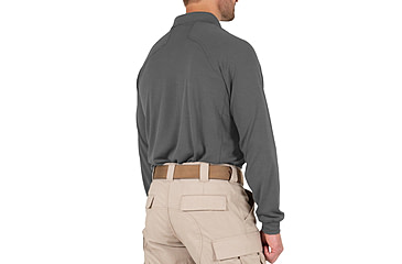 Image of First Tactical Performance Long Sleeve Polo - Mens, Regular, Wolf Grey, 6XL, 111503-036-6XL-R