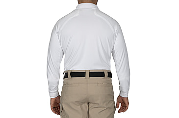 Image of First Tactical Performance Long Sleeve Polo - Mens, White, Tall/2XL, 111503-010-XXL-T