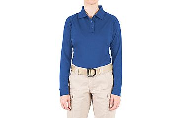 Image of First Tactical Performance Long Sleeve Polo - Womens, Academy Blue, Large, 121503-691-L