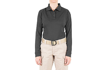 Image of First Tactical Performance Long Sleeve Polo - Womens, Asphalt, 3XL, 121503-015-3XL