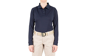 Image of First Tactical Performance Long Sleeve Polo - Womens, Midnight Navy, 3XL, 121503-729-3XL