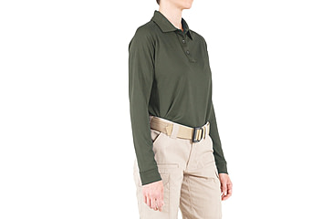 Image of First Tactical Performance Long Sleeve Polo - Womens, OD Green, 3XL, 121503-830-3XL