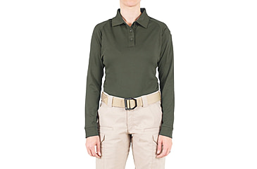 Image of First Tactical Performance Long Sleeve Polo - Womens, OD Green, 3XL, 121503-830-3XL
