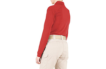 Image of First Tactical Performance Long Sleeve Polo - Womens, Red, 2XL, 121503-400-XXL