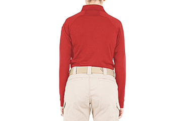 Image of First Tactical Performance Long Sleeve Polo - Womens, Red, 3XL, 121503-400-3XL
