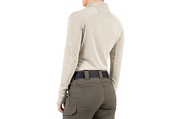 Image of First Tactical Performance Long Sleeve Polo - Womens, Silver Tan, 3XL, 121503-065-3XL