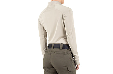 Image of First Tactical Performance Long Sleeve Polo - Womens, Silver Tan, 3XL, 121503-065-3XL