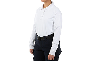 Image of First Tactical Performance Long Sleeve Polo - Womens, White, 3XL, 121503-010-3XL