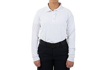 Image of First Tactical Performance Long Sleeve Polo - Womens, White, 3XL, 121503-010-3XL