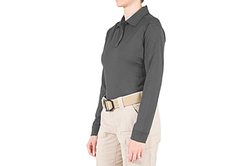 Image of First Tactical Performance Long Sleeve Polo - Womens, Wolf Grey, 3XL, 121503-036-3XL