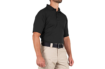 Image of First Tactical Performance Short Sleeve Polo - Mens, Black, Tall/2XL, 112509-019-XXL-T