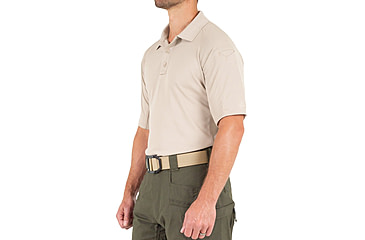 Image of First Tactical Performance Short Sleeve Polo - Mens, Khaki, Tall/2XL, 112509-055-XXL-T