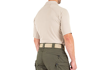 Image of First Tactical Performance Short Sleeve Polo - Mens, Khaki, Tall/2XL, 112509-055-XXL-T