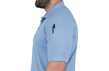 Image of First Tactical Performance Short Sleeve Polo - Mens, Medium Blue, Tall/2XL, 112509-781-XXL-T