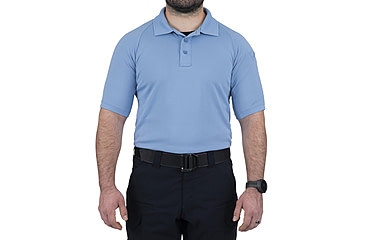Image of First Tactical Performance Short Sleeve Polo - Mens, Medium Blue, Tall/2XL, 112509-781-XXL-T