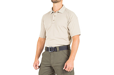 Image of First Tactical Performance Short Sleeve Polo - Mens, Silver Tan, Tall/2XL, 112509-065-XXL-T